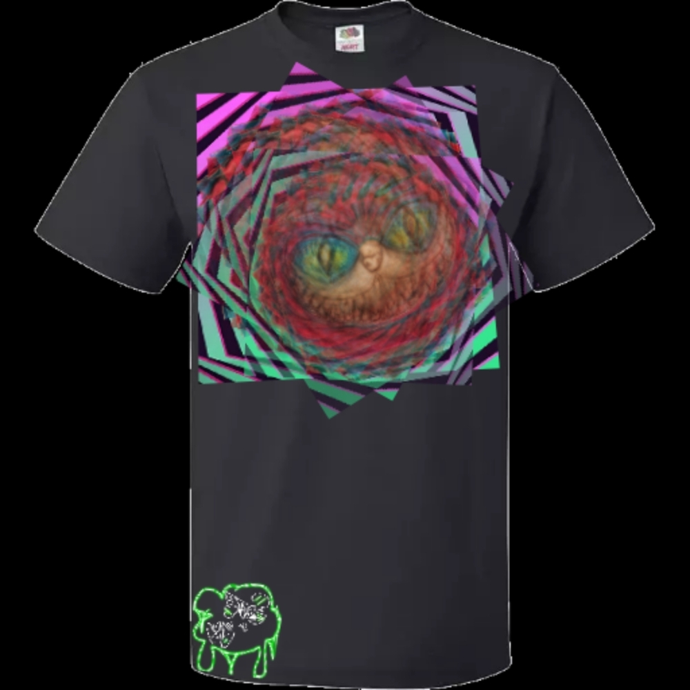 Psychedelic cat shirt
